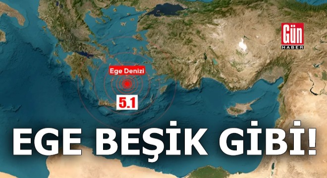 Ege Denizi'nde 5.1 büyüklüğünde deprem