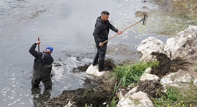 Eğirdir Gölü'nde balçık mücadelesi