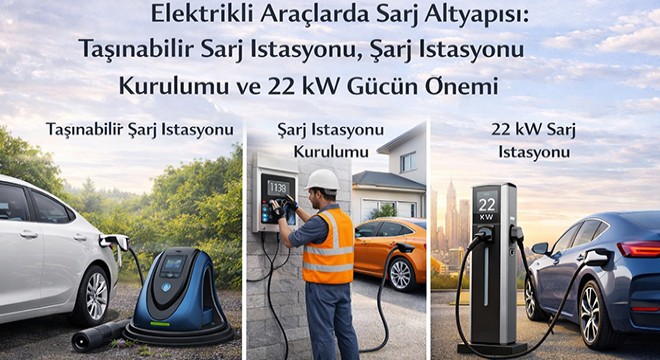 Elektrikli Araçlarda Şarj Altyapısı: Taşınabilir Şarj İstasyonu, Şarj İstasyonu Kurulumu ve 22 kW Gücün Önemi