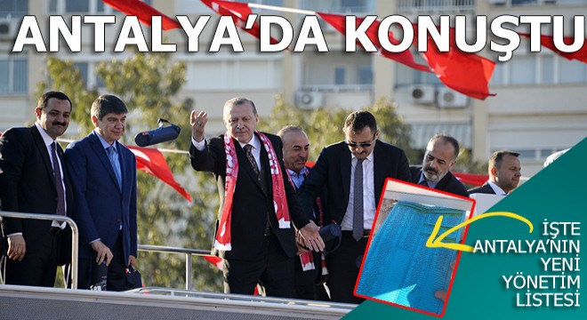 Erdoğan Antalya'da konuştu