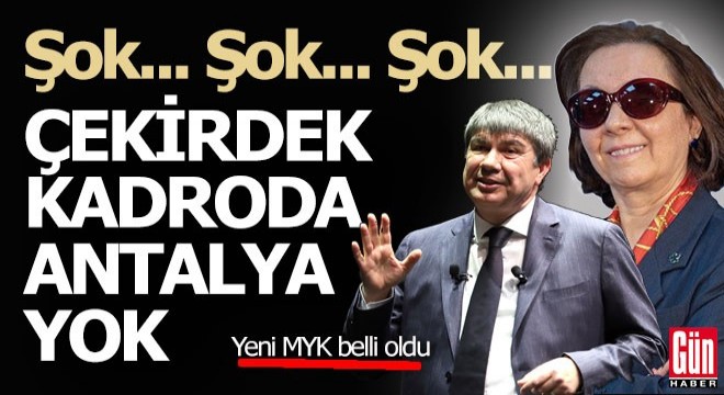 Çekirdek kadroda Antalya'dan kimse yok