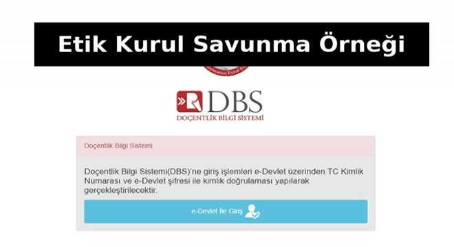 Etik Kurul Savunma Örneği