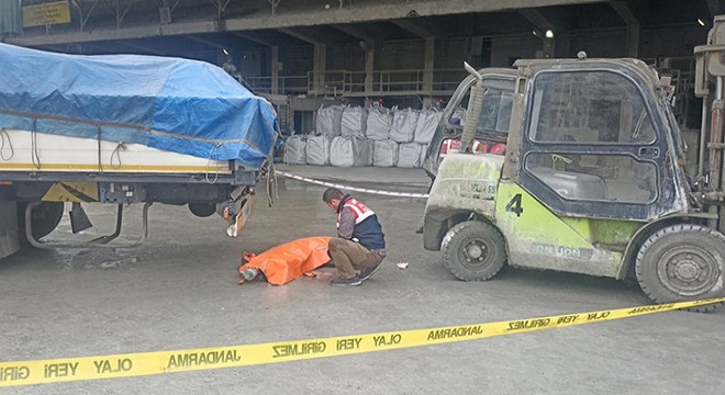 Forklift ile dorse arasında sıkışan şoför öldü