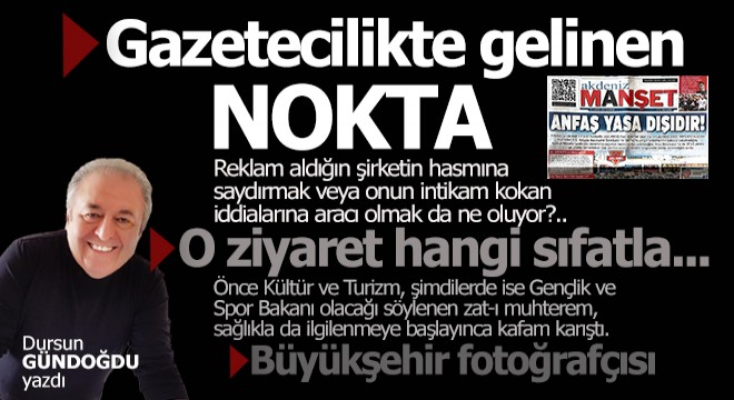 Gazeteciliğin geldiği nokta...