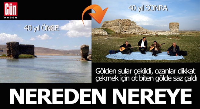 Gölün kuruyan bölgesi tarım alanı oldu