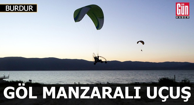 Göl manzaralı uçuş