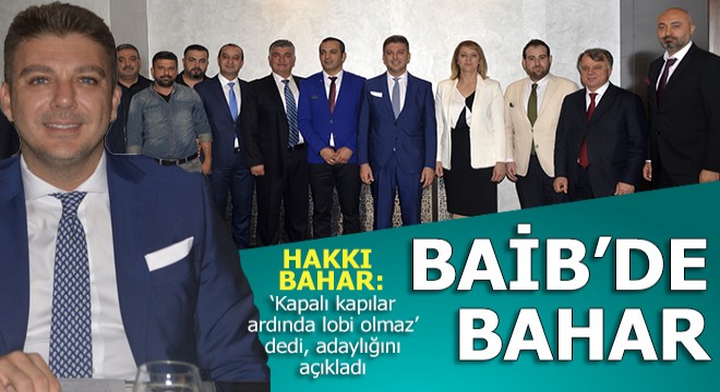 Hakkı Bahar, BAİB başkan adayı