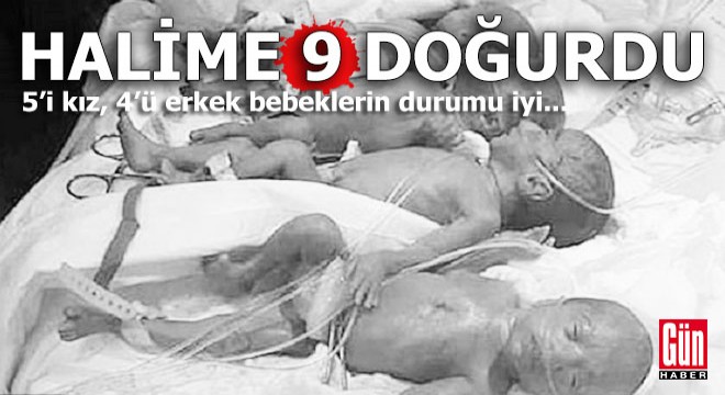 Halime 5'i kız, 4'ü erkek 9 çocuk doğurdu