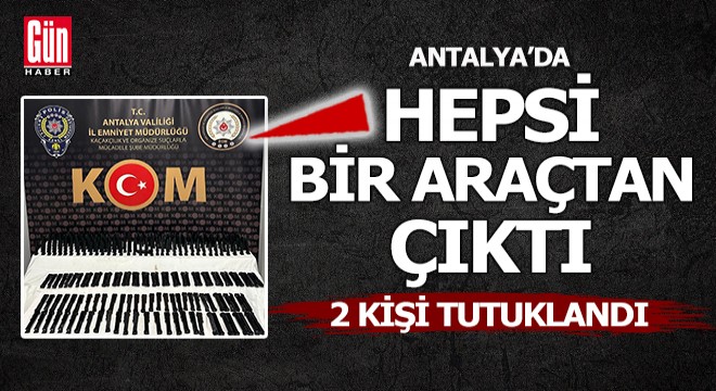 Hepsi bir araçtan çıktı; 2 kişi tutuklandı