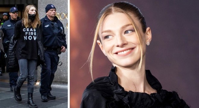Hunter Schafer'e Filistin protestosunda gözaltı