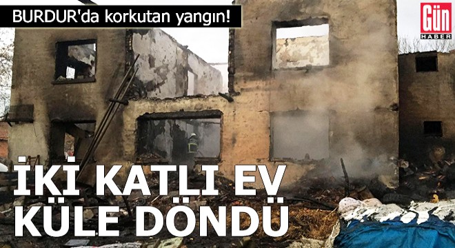 İki katlı ev kül oldu