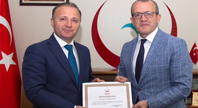 İl Sağlık Müdürü'nden Rektör Ünal'a teşekkür