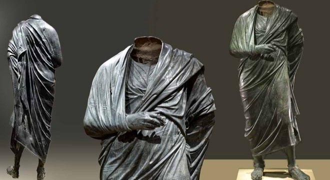 İmparator Marcus Aurelius heykeli, Burdur’da heyecan yarattı