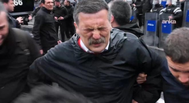 İşçi Partisi Genel Başkanı'na İşçi Bayramı'nda biber gazı