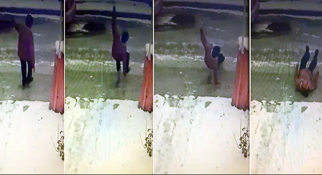 Isparta'da buz tutan yolda düştü, beyin kanaması geçirdi