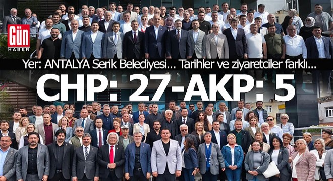 İşte AKP ile CHP'nin farkı; 27'ye 5