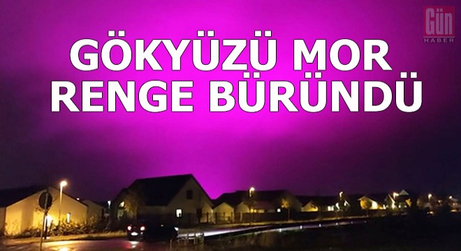İsveç’te gökyüzü mor renge büründü