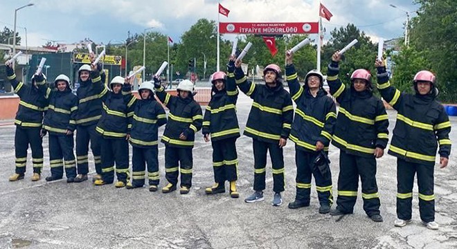 İtfaiyeciler mezun oldu