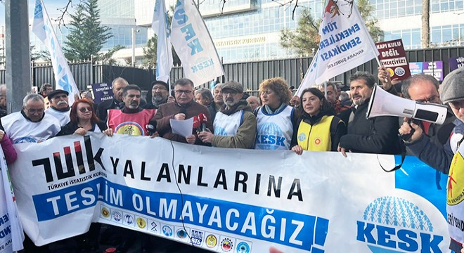 KESK'ten TÜİK önünde basın açıklaması
