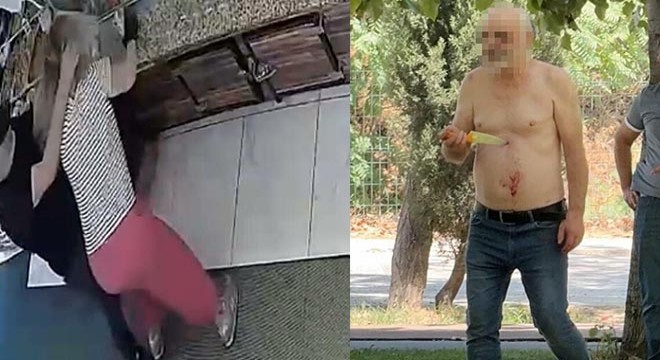 Kadın çalışana bıçaklı saldırının görüntüleri ortaya çıktı