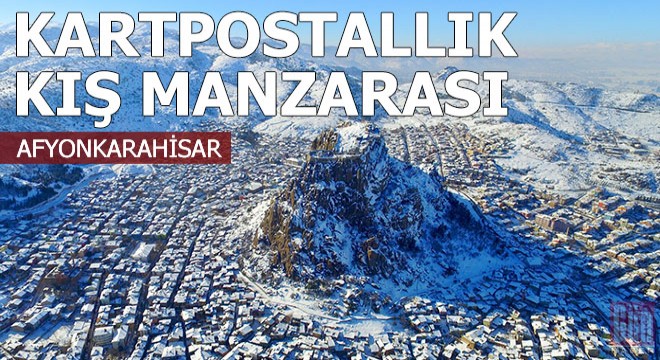 Karahisar Kalesi'nde kartpostallık kış manzarası