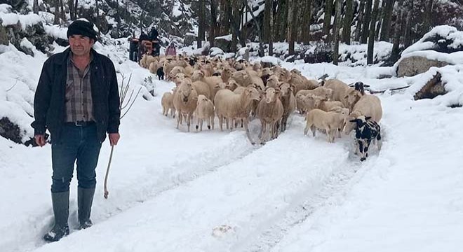 Karda mahsur kalan çoban ve ailesi kurtarıldı