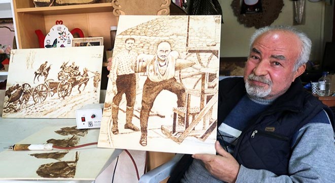 Karı- koca 12 yıldır yakma tekniğiyle ahşaba şekil veriyor