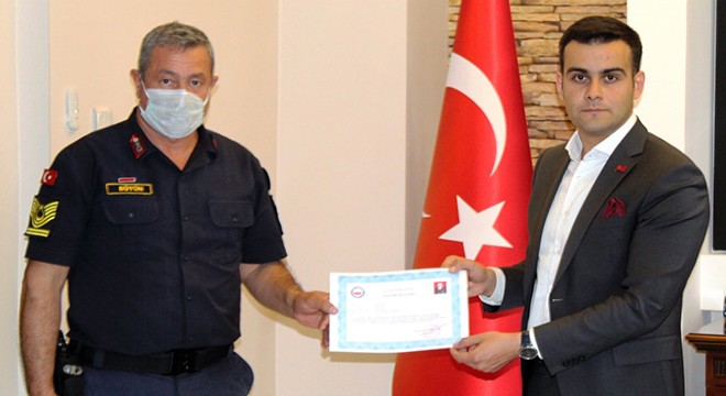 Kaymakamdan jandarmaya başarı belgesi