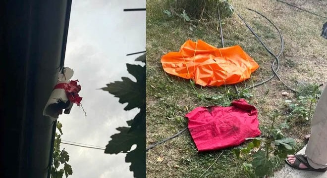 Kayseri'de bir evin çatısına eğitim roketi düştü