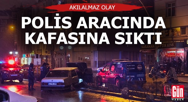 Kaza sonrası polis aracına alınan alkollü sürücü, sakladığı tabancasıyla intihara kalkıştı