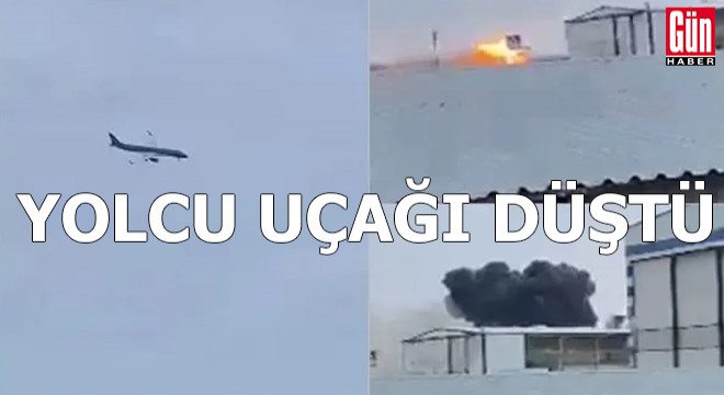 Kazakistan'da bir yolcu uçağı düştü