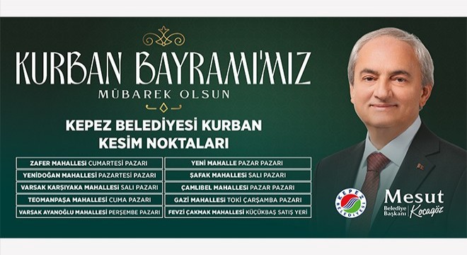 Kepez Belediyesi Kurban Kesim Noktaları (Kurban Bayramı) banneri