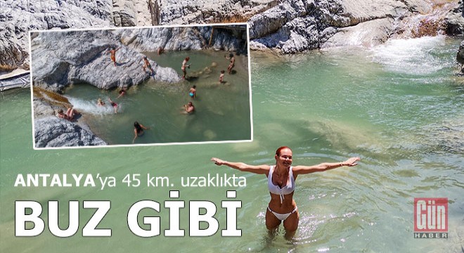 Kesme Boğazı'nın buz gibi suları turistleri ağırlıyor
