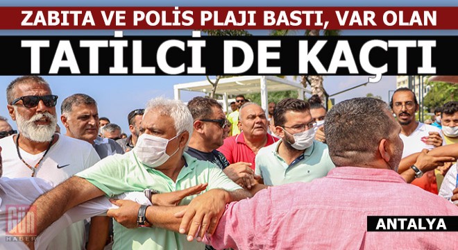 Konyaaltı Sahili'nde 'loca' arbedesi