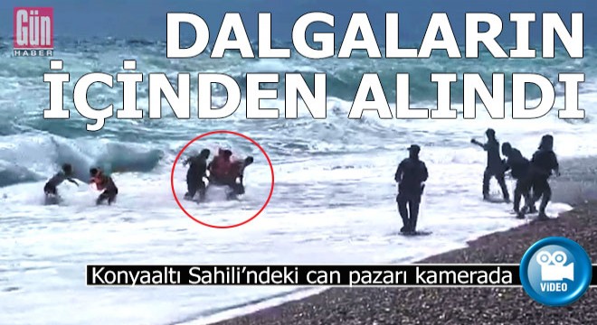 Konyaaltı Sahili'ndeki can pazarı kameraya böyle yansıdı