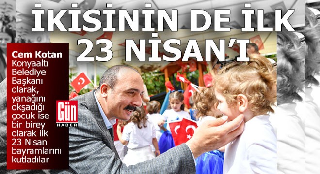 Konyaaltı'nda çocuklar bayramlarını başkanla kutladılar
