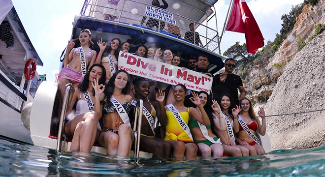 Kraliçe adayları Antalya'da deniz altını keşfetti