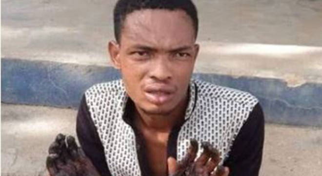 Kurutulmuş insan elleri ile yakalandı