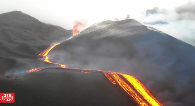 La Palma’daki yanardağda yeni lav çatlakları oluştu