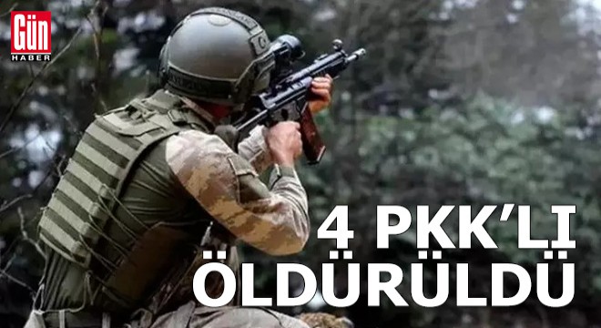 MSB: 4 PKK'lı etkisiz hale getirildi