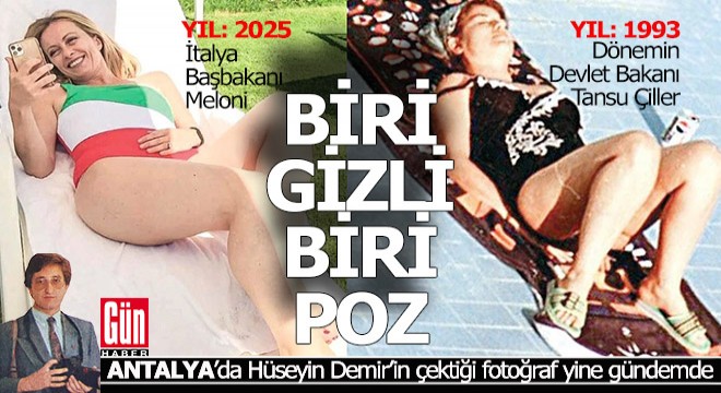 Mayolu Meloni, Çiller'in Antalya'daki pozunu hatırlattı