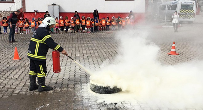 Miniklerden itfaiye ziyareti