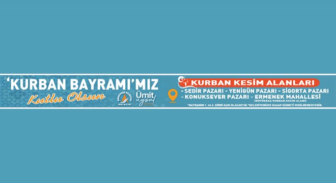 Muratpaşa Belediyesi 'Kurban Kesim Alanları' banneri