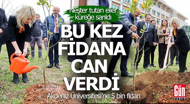 Neşter tutan eller bu kez kürek tutup 5 bin fidana can verdi
