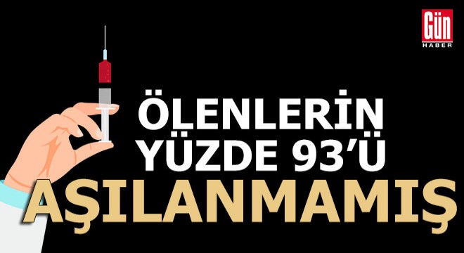 Ölen kişilerin yüzde 93'ü hiç aşılanmamış