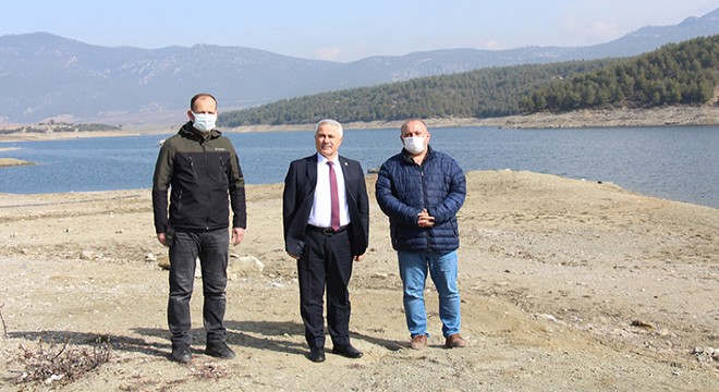 Onaç Baraj Gölü'nde kuraklık