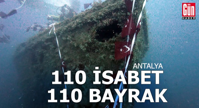 Paris 2 batığına 110 Türk bayrağıyla dalış