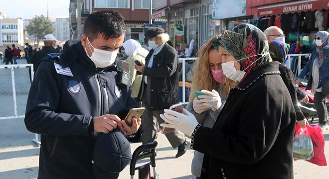 Pazar girişinde HES kodu denetimi