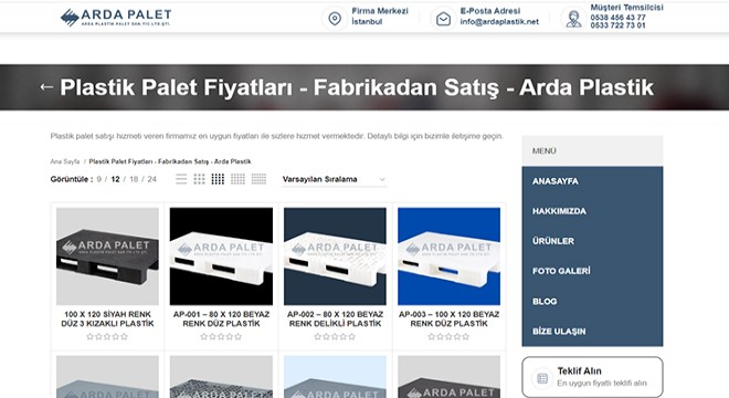 Plastik palet nedir?