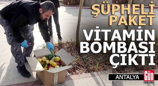 Polisi alarma geçiren şüpheli paket 'Vitamin bombası' çıktı